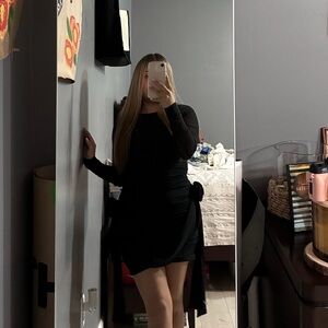 Fashion Nova Short Black Dress w / Ribbon detail